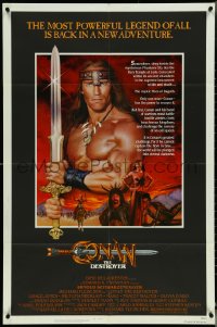 5f0698 CONAN THE DESTROYER 1sh 1984 Arnold Schwarzenegger is the most powerful legend of all!
