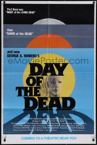 5f0717 DAY OF THE DEAD advance 1sh 1985 George Romero's Night of the Living Dead zombie sequel!