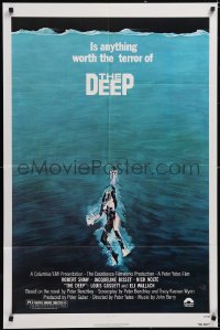 5f0725 DEEP NSS style 1sh 1977 artwork of sexy swimming scuba diver Jacqueline Bisset!