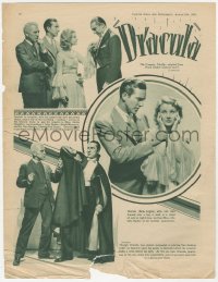 5f0051 DRACULA English magazine supplement page 1931 Tod Browning, Bela Lugosi, different images!
