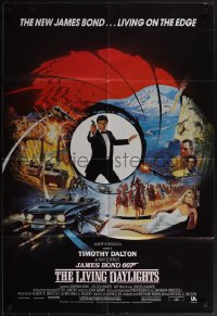 5f0117 LIVING DAYLIGHTS English 1sh 1987 Timothy Dalton as James Bond, art montage by Brian Bysouth!