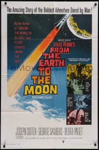 5f0794 FROM THE EARTH TO THE MOON 1sh 1958 Jules Verne's boldest adventure dared by man!