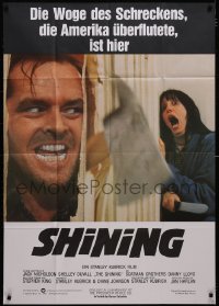 5f0039 SHINING German 33x47 1980 Stephen King & Kubrick horror masterpiece, crazy Jack Nicholson!