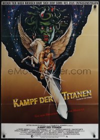 5f0098 CLASH OF THE TITANS German 1981 Ray Harryhausen, different art by Huyssen