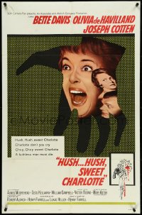 5f0849 HUSH...HUSH, SWEET CHARLOTTE 1sh 1965 Bette Davis, Olivia de Havilland, Robert Aldrich!