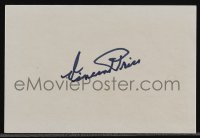 5f0009 VINCENT PRICE signed 4x6 index card 1980s it can be framed & displayed with a repro!
