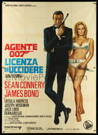5f0034 DR. NO Italian 2p R1971 Sciotti art of Connery as James Bond & sexy Ursula Andress in bikini!