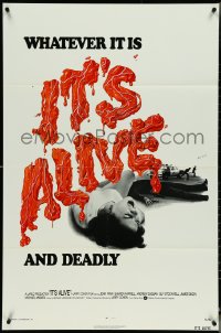 5f0879 IT'S ALIVE int'l 1sh 1974 Larry Cohen directed horror, cool bloody title!