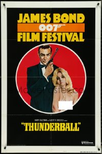 5f0881 JAMES BOND 007 FILM FESTIVAL style B 1sh 1975 Sean Connery w/sexy girl, Thunderball!