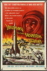 5f0896 JOURNEY TO THE SEVENTH PLANET 1sh 1961 they have terryfing powers of mind over matter!