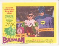 5f0240 BATMAN LC #6 1966 great close image of Adam West & Burt Ward in costume in Bat Cave!