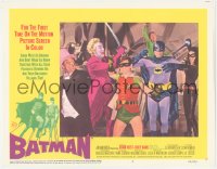 5f0239 BATMAN LC #8 1966 great close up of Adam West & Burt Ward fighting all the villains!