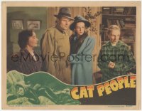 5f0255 CAT PEOPLE LC 1942 Jacques Tourneur, close up of Kent Smith, Jane Randolph & two women!