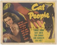 5f0251 CAT PEOPLE TC 1942 Lewton & Tourneur classic, sexy Simone Simon c/u by black panther, rare!