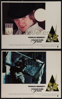 5f0581 CLOCKWORK ORANGE 2 unrated LCs 1972 Malcolm McDowell in Stanley Kubrick ultra-violence classic!