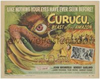 5f0270 CURUCU, BEAST OF THE AMAZON TC 1956 monster art by Reynold Brown, like you've never seen!
