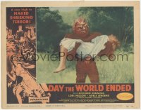 5f0271 DAY THE WORLD ENDED LC #1 1956 Roger Corman, close up of the wacky monster carrying girl!