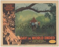 5f0272 DAY THE WORLD ENDED LC #6 1956 Roger Corman, the wacky monster carrying girl under tree!