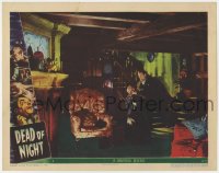 5f0273 DEAD OF NIGHT LC #6 1946 Mervyn Johns strangles psychiatrist Frederick Valk, Ealing classic!