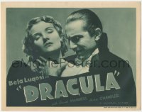 5f0275 DRACULA TC R1938 great close up of vampire Bela Lugosi choking Helen Chandler, very rare!