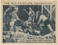 5f0283 FLASH GORDON LC 1936 barechested Buster Crabbe protects fallen slave, ultra rare feature!