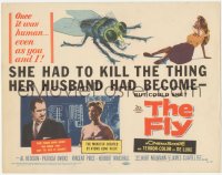 5f0288 FLY TC 1958 classic sci-fi, she had to kill the thing her husband had become, but could she!