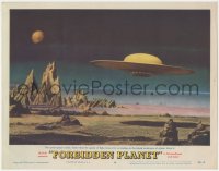 5f0290 FORBIDDEN PLANET LC #8 1956 classic special effects image of spaceship hovering over Altair-4!