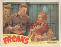 5f0294 FREAKS LC R1949 Henry Victor as Hercules drinking with Olga Baclanova, Tod Browning classic!