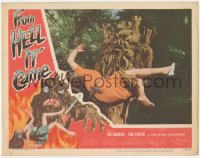 5f0295 FROM HELL IT CAME LC 1957 best close up of wacky living tree monster carrying woman!