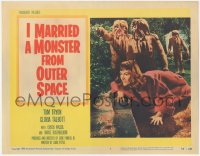 5f0310 I MARRIED A MONSTER FROM OUTER SPACE LC #1 1958 best c/u of Gloria Talbott with 3 monsters!