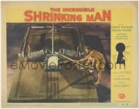 5f0318 INCREDIBLE SHRINKING MAN LC #8 1957 great fx image of tiny man using nail to set mouse trap!