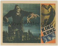 5f0340 KING KONG LC R1938 classic image of giant ape holding Fay Wray over New York Skyline, rare!