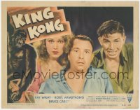 5f0347 KING KONG LC #1 R1956 best close up of terrified Fay Wray, Robert Armstrong & Bruce Cabot!