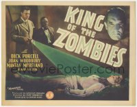 5f0348 KING OF THE ZOMBIES TC 1941 Dick Purcell & Woodbury, Mantan Moreland, WWII undead horror!