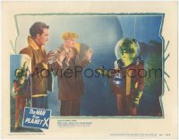 5f0355 MAN FROM PLANET X LC #7 1951 Edgar Ulmer, c/u of Robert Clarke & Roy Engel w/ alien by ship!