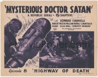 5f0366 MYSTERIOUS DOCTOR SATAN signed chapter 8 LC 1940 by Jack Mulhall, cool art, Highway of Death!