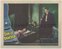 5f0394 SON OF DRACULA LC 1943 vampire Lon Chaney Jr. sneaks up on sleeping Louise Allbritton!