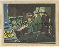 5f0397 SON OF DRACULA LC 1943 Hinds, Moriarity, Craven & Paige with Louise Allbritton in coffin!