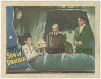 5f0399 SON OF DRACULA LC 1943 Lon Chaney Jr. & Frank Craven stand over Louise Allbritton in bed!