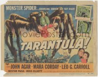 5f0401 TARANTULA TC 1955 Jack Arnold, Reynold Brown art of town running from 100 ft spider monster!