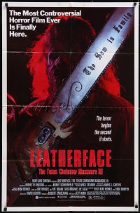 5f0912 LEATHERFACE: TEXAS CHAINSAW MASSACRE III 1sh 1990 the terror begins the second it starts!