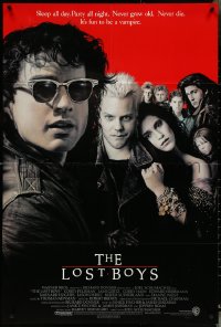 5f0924 LOST BOYS int'l 1sh 1987 Kiefer Sutherland, teen vampires, directed by Joel Schumacher!