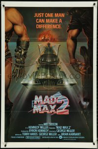 5f0930 MAD MAX 2: THE ROAD WARRIOR int'l 1sh 1982 Mel Gibson returns as Mad Max, art by Obrero!