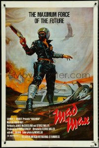 5f0929 MAD MAX 1sh 1980 George Miller post-apocalyptic classic, different art of Mel Gibson!