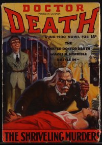 5f0063 DOCTOR DEATH Canadian pulp magazine April 1935 Zirn cover art of girl tortured w/hypodermic