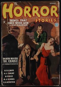 5f0065 HORROR STORIES pulp magazine October 1935 John Howitt cover art, Things That Once Were Men!