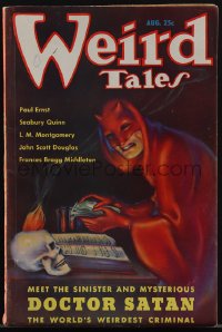 5f0064 WEIRD TALES pulp magazine August 1935 Margaret Brundage cover art of Mysterious Doctor Satan!