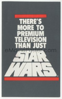 5f1188 STAR WARS TV 4x6 TV promo 1983 Storer Cable, there's more to premium television, rare!