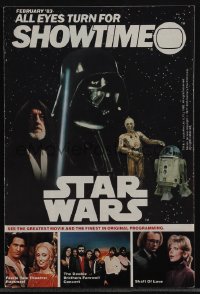 5f1191 STAR WARS Showtime 6x8 brochure 1983 w/sweepstakes, win a $10,000 remote control robot, rare!