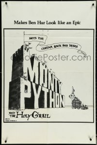 5f0955 MONTY PYTHON & THE HOLY GRAIL 1sh 1975 Terry Gilliam, John Cleese, ultra rare Ben Hur style!